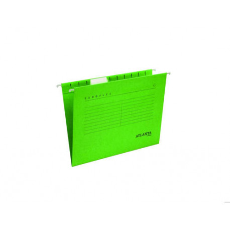 CARPETA COLGANTE TARIFOLD ATLANTA EUROFLEX DIN A4 CARTULINA 100%RECICLADA FSC COLOR VERDE CAJA DE 25