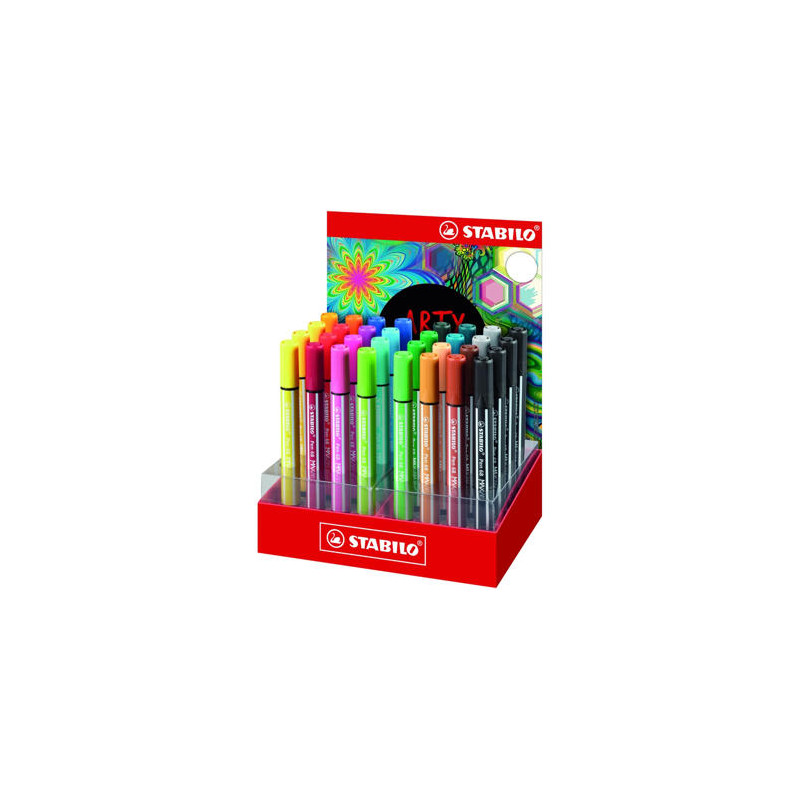 ROTULADOR STABILO ACUARELABLE PEN 68 MAX ARTY LINE EXPOSITOR DE 32 UNIDADES COLORES SURTIDOS