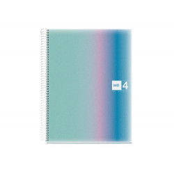 CUADERNO ESPIRAL MIQUELRIUS DIN A4 120 HOJAS 70 GR CUADRO 5 MM TAPA POLIPROPILENO AURORA SANTORINI