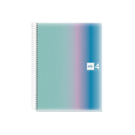 CUADERNO ESPIRAL MIQUELRIUS DIN A4 120 HOJAS 70 GR CUADRO 5 MM TAPA POLIPROPILENO AURORA SANTORINI