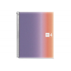 CUADERNO ESPIRAL MIQUELRIUS DIN A4 120 HOJAS 70 GR CUADRO 5 MM TAPA POLIPROPILENO AURORA PROVENCE