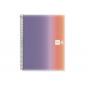 CUADERNO ESPIRAL MIQUELRIUS DIN A4 120 HOJAS 70 GR CUADRO 5 MM TAPA POLIPROPILENO AURORA PROVENCE