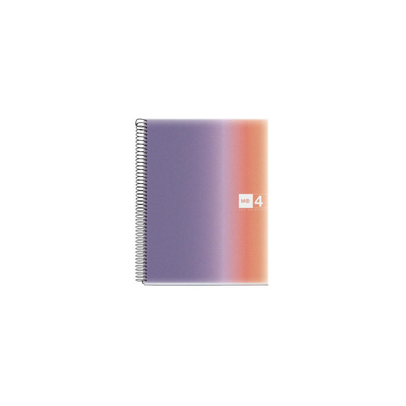 CUADERNO ESPIRAL MIQUELRIUS DIN A4 120 HOJAS 70 GR CUADRO 5 MM TAPA POLIPROPILENO AURORA PROVENCE