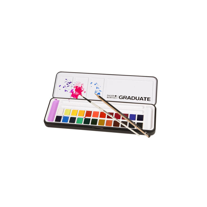 ACUARELA DALER ROWNEY GRADUATE CAJA METAL DE 24 UNIDADES COLORES SURTIDOS