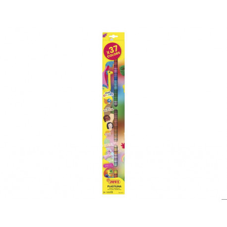 PLASTILINA JOVI BARRA 15 GR ESTUCHE DE 37 UNIDADES COLORES SURTIDOS