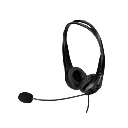 AURICULAR Q-CONNECT BIAURAL DIADEMA CON MICROFONO Y CONTROL DE VOLUMEN CONEXION USB CABLE DE 2M COLO