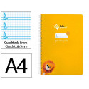 CUADERNO ESPIRAL LIDERPAPEL DIN A4 PAUTAGUIA TAPA DURA 80H 90 GR CUADRO PAUTADO 5MM COLOR AMARILLO