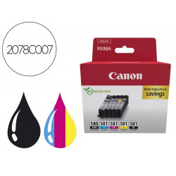 INK-JET CANON PIXMA MULTI VALUE PACK PGI580BK / CLI581CMYBK ECOPACK