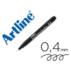 ROTULADOR ARTLINE CALIBRADO MICROMETRICO NEGRO ILLUSTRATION PEN EK-284ILN PUNTA POLIACETAL 0,4MM