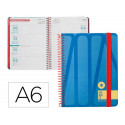 AGENDA ESPIRAL ANTARTIK BOLD A6 2025 SEMANA VISTA COLOR AZUL PAPEL 80 GR