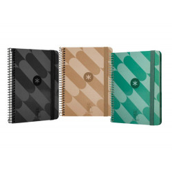 AGENDA ESPIRAL ANTARTIK PATTER PATTERN A6+ 2025 SEMANA VISTA COLORES SURTIDOS PAPEL 80 GR