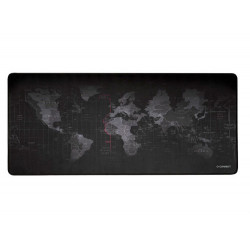 ALFOMBRILLA PARA RATON Q-CONNECT XXL NEGRA CON DISE?O MAPA DEL MUNDO 900X400 MM