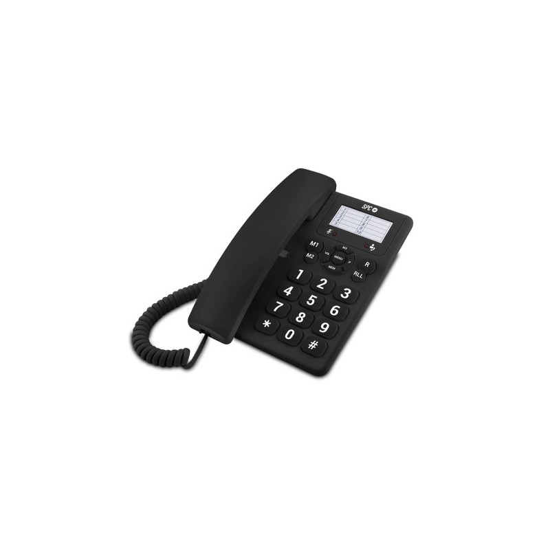 TELEFONO SPC SOBREMESA TECLAS GRANDES CON RELLAMADA 3 NIVELES VOLUMEN OPCION MUTE 3 MEMORIAS DIRECTA