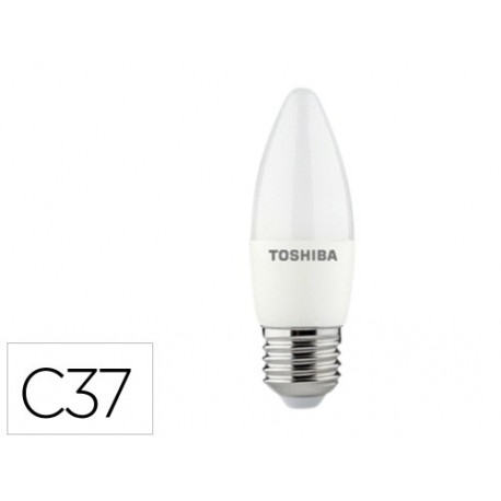 BOMBILLA LED TOSHIBA C37 E27 5W 3000K LUZ FRIA