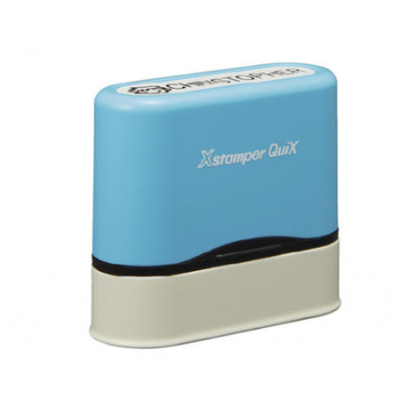 SELLO X STAMPER QUIX NOMBRE PERSONALIZABLE COLOR AZUL 9,5X46 MM QN41