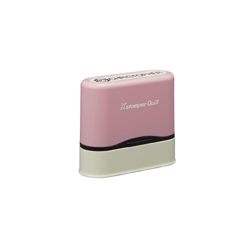 SELLO X STAMPER QUIX NOMBRE PERSONALIZABLE COLOR ROSA 9,5X46 MM QN41