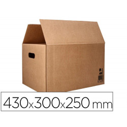 CAJA PARA EMBALAR Q-CONNECT AMERICANA ULTRARRESISTENTE CONASAS CARTON CANAL DOBLE 7 MM COLOR KRAFT 4