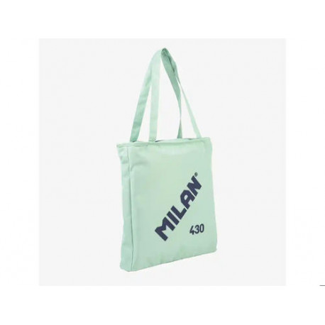 BOLSA CON ASAS MILAN TOTE BAG DOS CREMALLERAS SERIE 1918 COLOR VERDE 380X360X65 MM