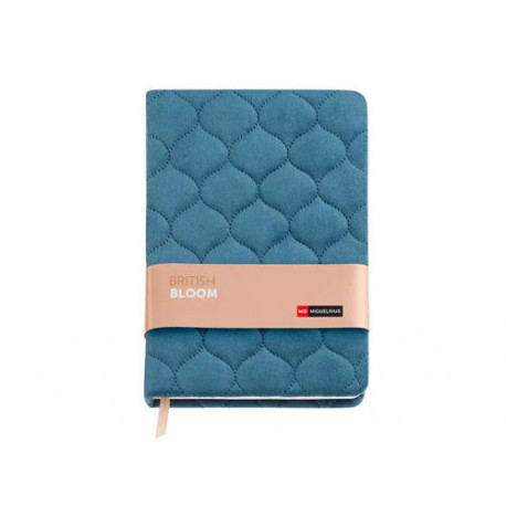 CUADERNO MIQUELRIUS BRITISH BLOOM DIN A5 80 HOJAS 80 GR PUNTOS ACOLCHADO TERCIOPELO AZUL