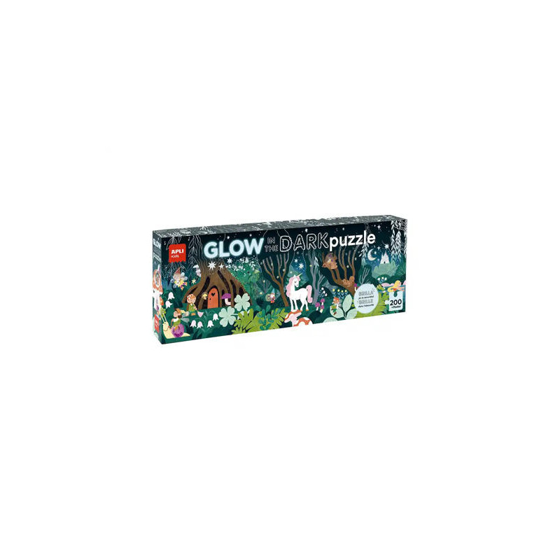 PUZZLE APLI GLOW IN THE DARK BOSQUE MAGICO 200 PIEZAS