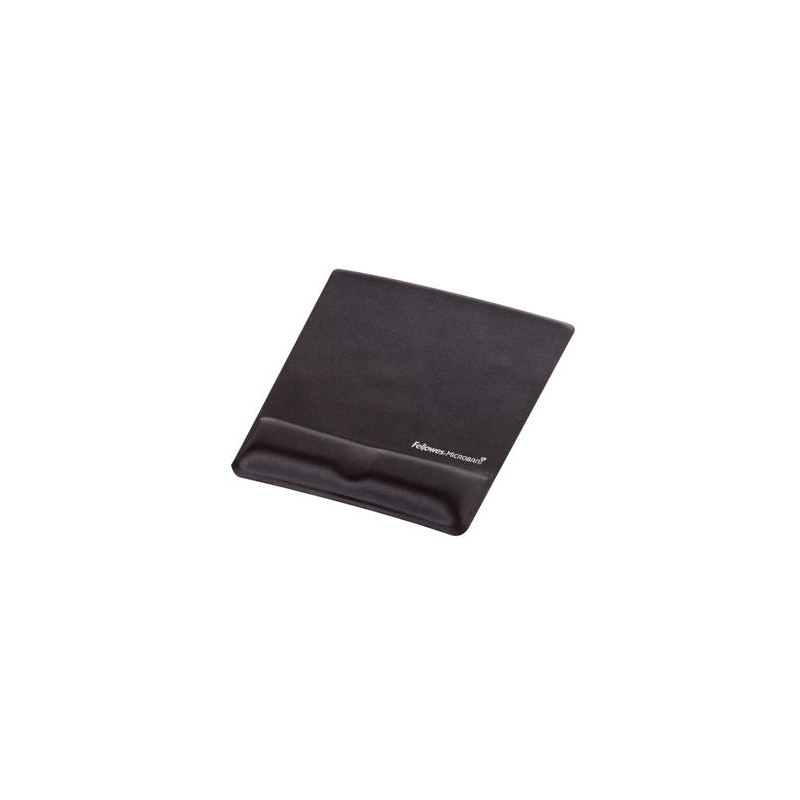 ALFOMBRILLA PARA RATON FELLOWES CANAL HEALTH-V NEGRA CON REPOSAMU?ECAS DE GEL 222X209,6X251 MM