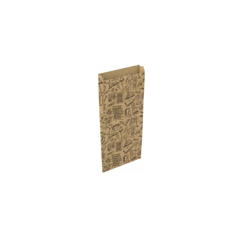 SOBRE PAPEL BASIKA KRAFT RECICLADO CON FUELLE ESTAMPADO LIBRERIA TAMA?O S 150X300 MM PAQUETE DE 25 U