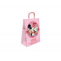 BOLSA PARA REGALO BASIKA PAPEL CELULOSA 90 GR MINNIE CON ASA RETORCIDA TAMA?O S 240X100X320MM