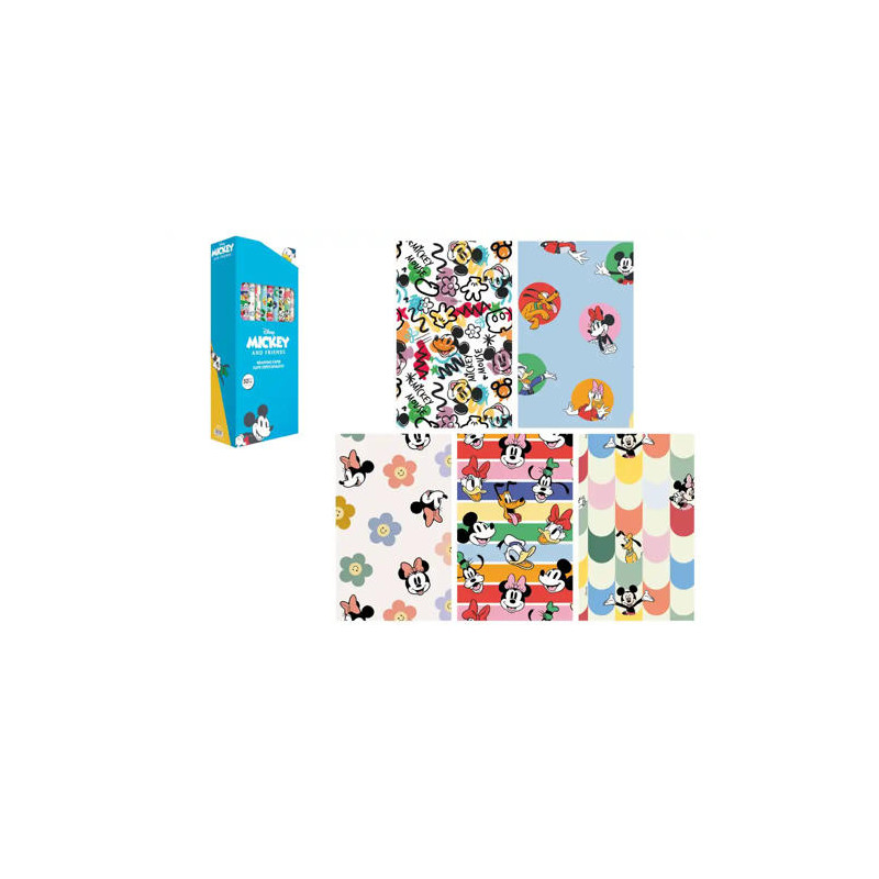 PAPEL DE REGALO BASIKA DISNEY MICKEY AND FRIENDS ROLLO ANCHO 70 CM LONGITUD 2 MT DISE?OS SURTIDOS GR