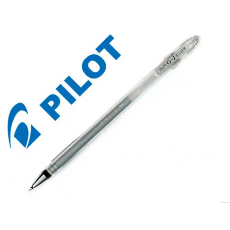 BOLIGRAFO PILOT G1 TINTA GEL PLATA