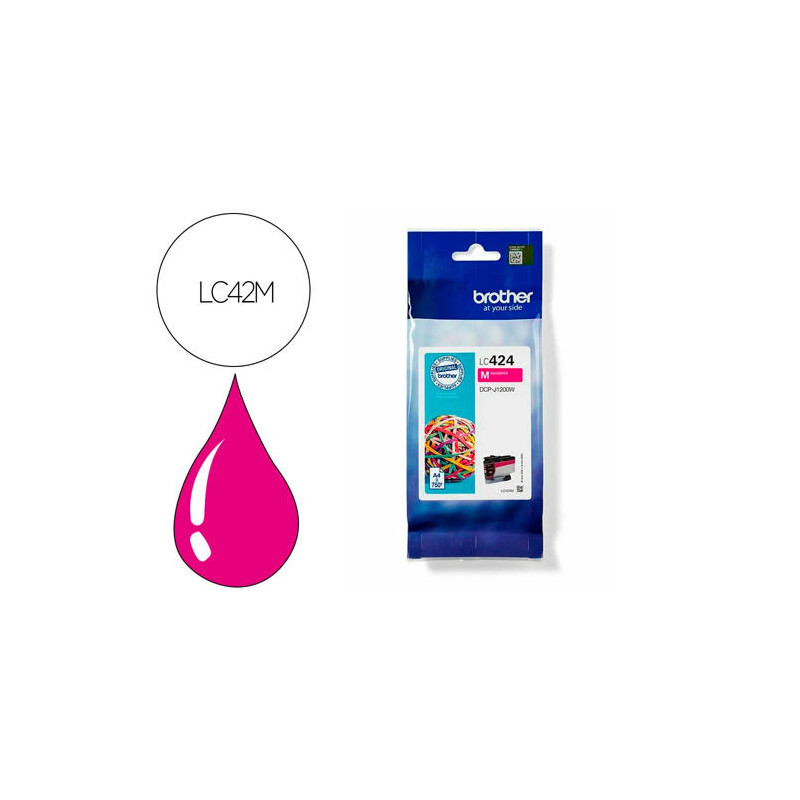 INK-JET BROTHER LC424 DCP-1200W MAGENTA 750 PAGINAS