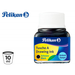 TINTA CHINA PELIKAN NEGRA BOTE DE 10 ML