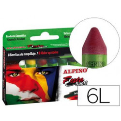 BARRA MAQUILLAJE ALPINO SET DE MAQUILLAJE SPORT 6 COLORES COLORES