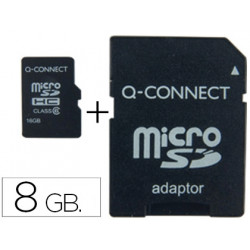 MEMORIA SD MICRO Q-CONNECT FLASH 8 GB CLASE 4 CON ADAPTADOR