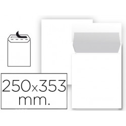 SOBRE LIDERPAPEL BOLSA N 10 BLANCO FOLIO PROLONGADO 250X353 MM TIRA DE SILICONA PAQUETE DE 25 UNIDAD