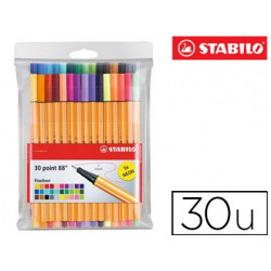 ROTULADOR STABILO POINT 88 COLORES NEON ESTUCHE 25+5 UNIDADES