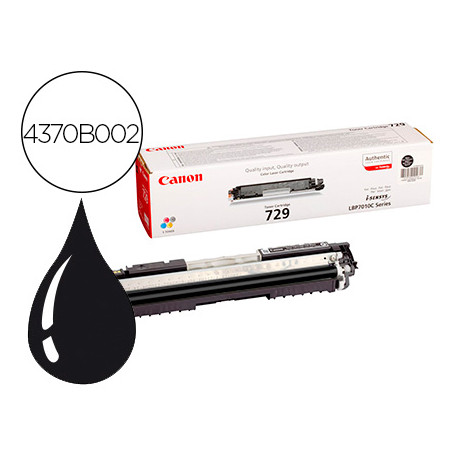 TONER CANON 729 BK I-SENSYS LBP7010C / LBP7018C NEGRO 1.200 PAG