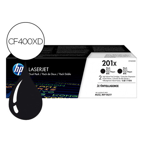 TONER HP LASERJET 201X M252 MFP M277 NEGRO PACK DE 2 UNIDADES 2800 PAGINAS