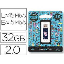 MEMORIA USB TECH ON TECH UNICORNIO DREAM 32 GB