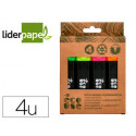 ROTULADOR LIDERPAPEL ECOUSE FLUORESCENTE FABRICADO CON 68% PLASTICO RECICLADO CAJA DE 4 UNIDADES COL